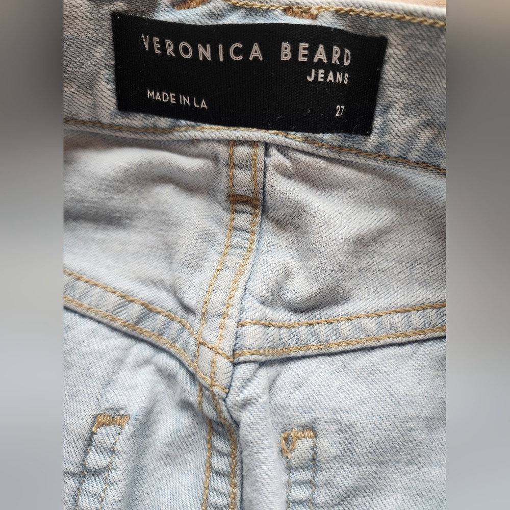 Size 27 - Veronica Beard Taylor High-Rise Relaxed Wide-Leg Jeans - Picture 11 of 16